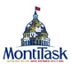 Logo of MontiTask with a stylized government building and flag on a white background.